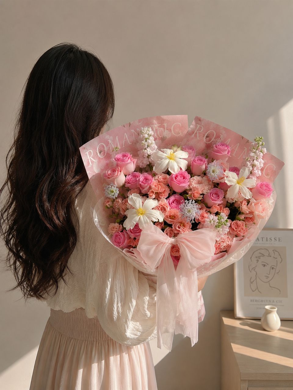 Romantic pastel bouquet with garden-style movement — Malaysia flower trends 2026 by Bloom & Core